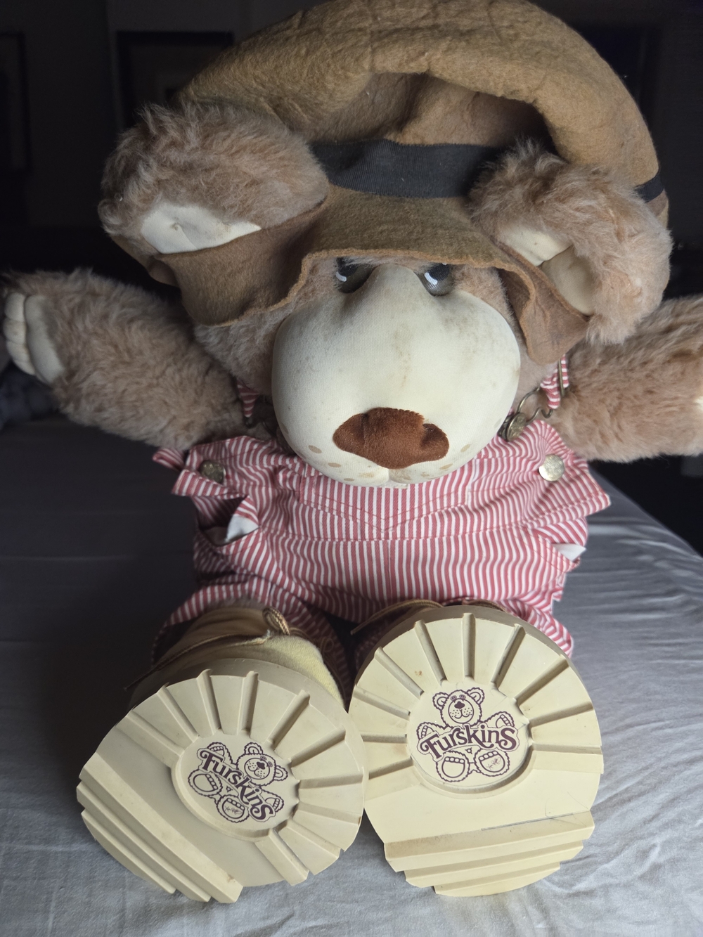 Vintage 1980s Furskins Plush Bear by Panosh Place